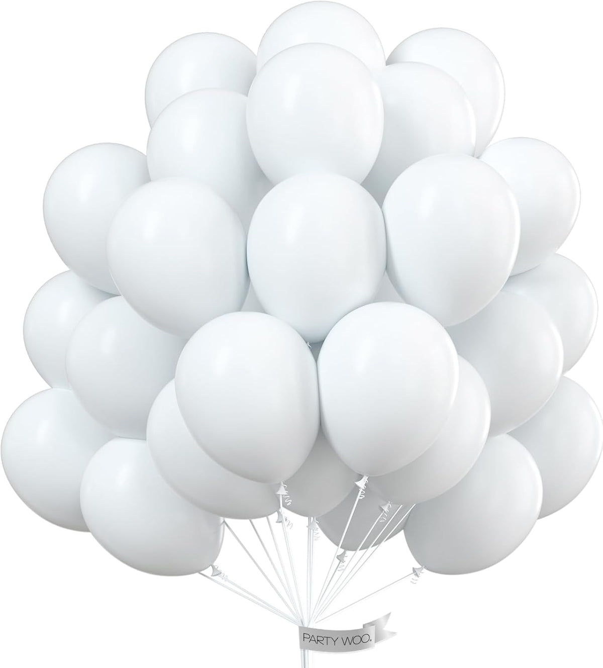 PartyWoo White & Red Balloons - 100 Pack for Stunning Celebrations | Perfect for Events