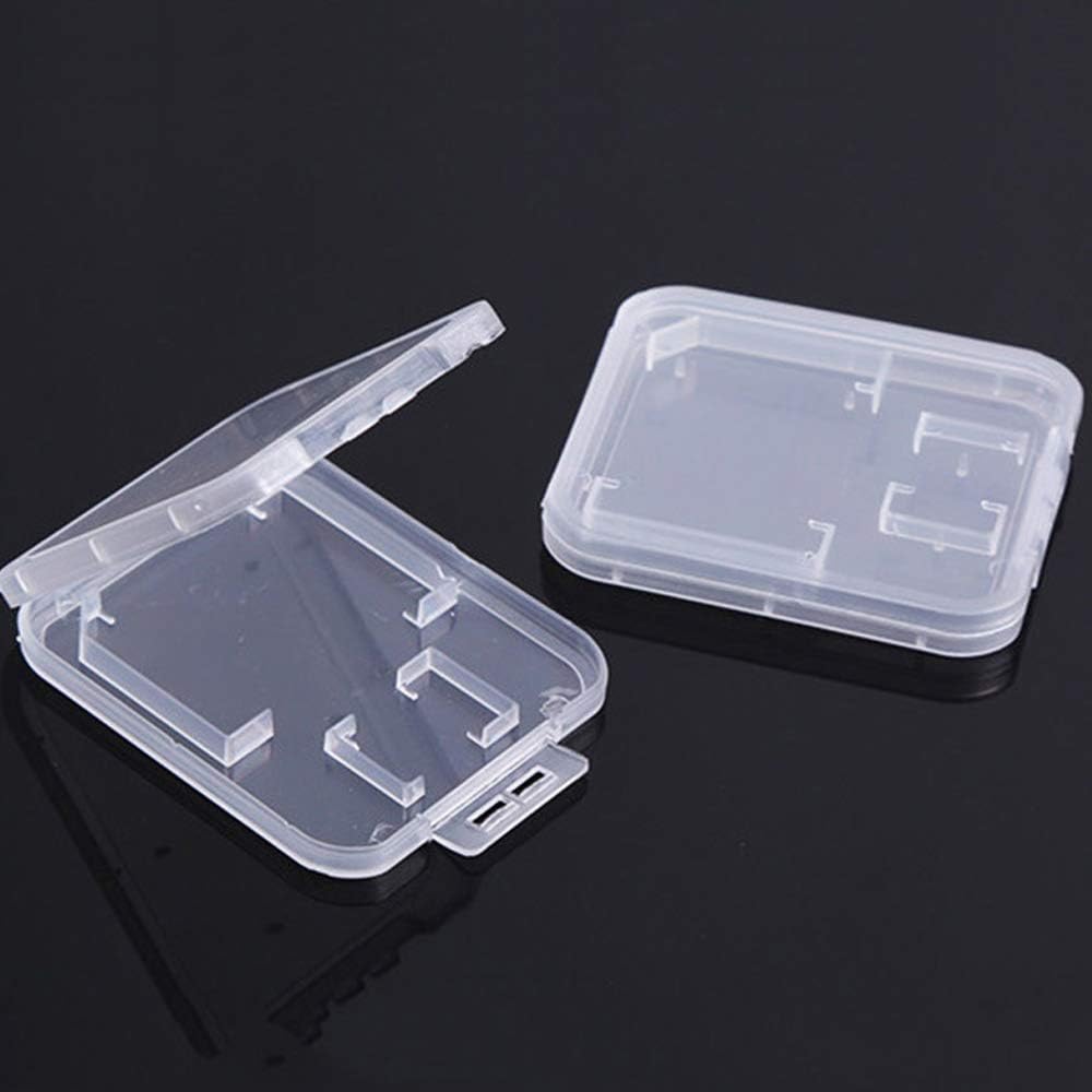 SteelFever (10 Clear Plastic Memory Card Case Compatible with SD SDHC SDXC Micro SD T-Flash Card PCS)