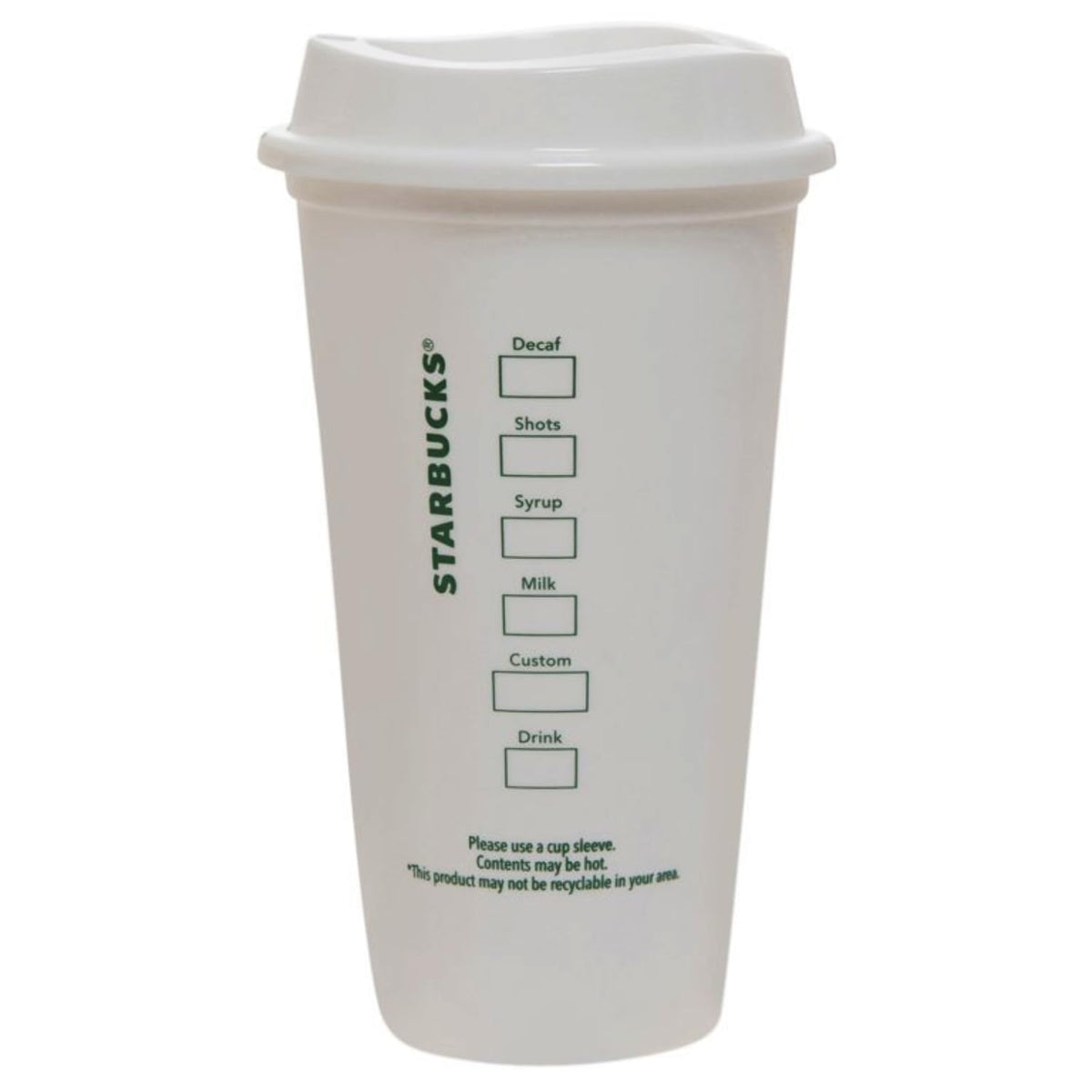 Starbucks Set of 5 16oz Reusable Hot Cups with Lid