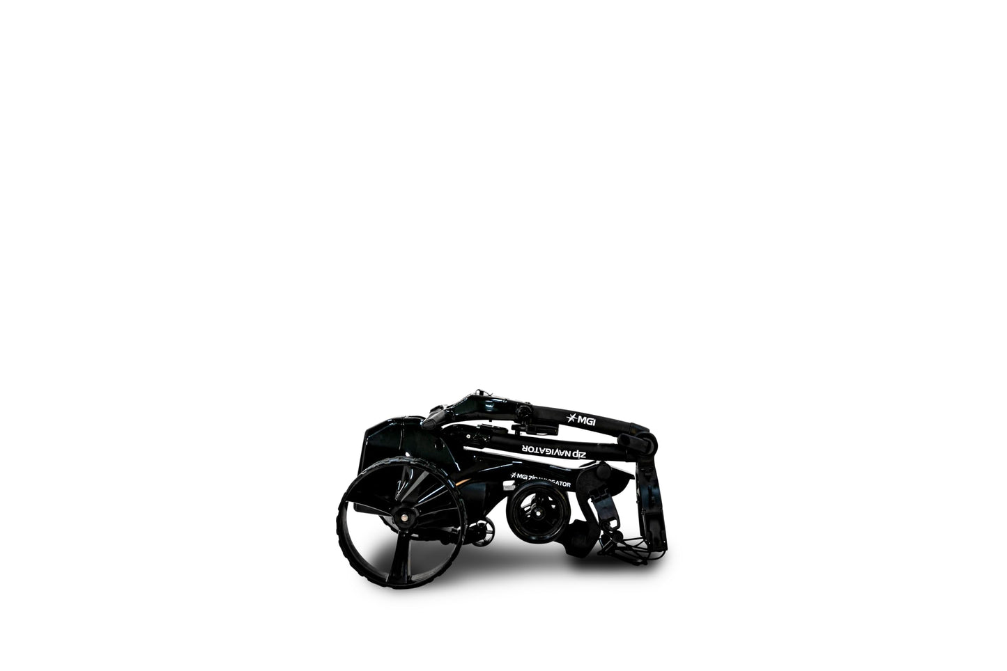 MGI Zip Navigator Electric Golf Cart - 36 Hole Battery - Remote Control - (Drink, Umbrella, & GPS Phone)