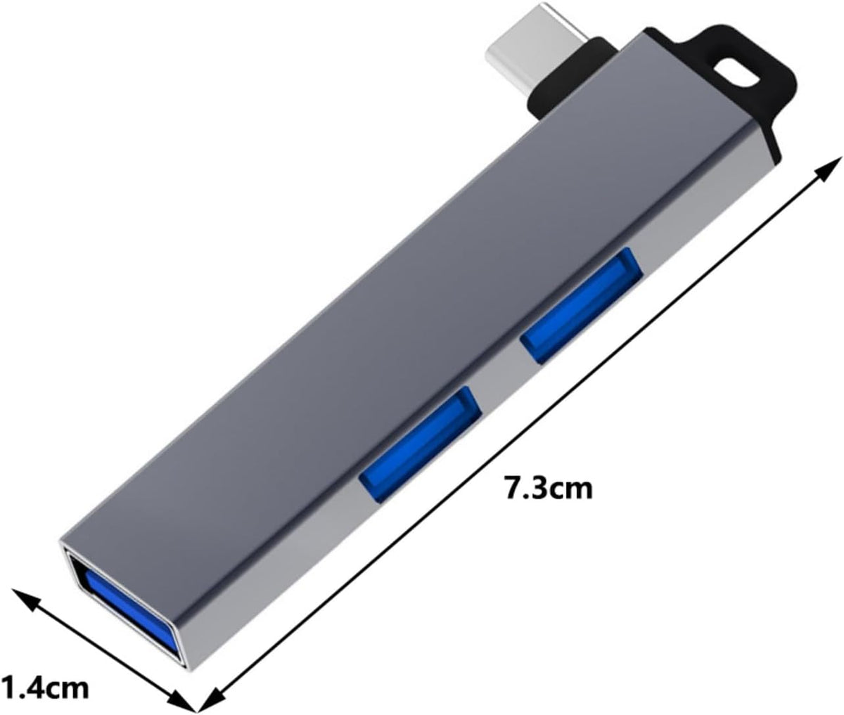 MHADBKH USB3.0 3USB Aluminum Alloy Type C Hubs Expander with Port for Window Linux and Androids Devices Stable Data