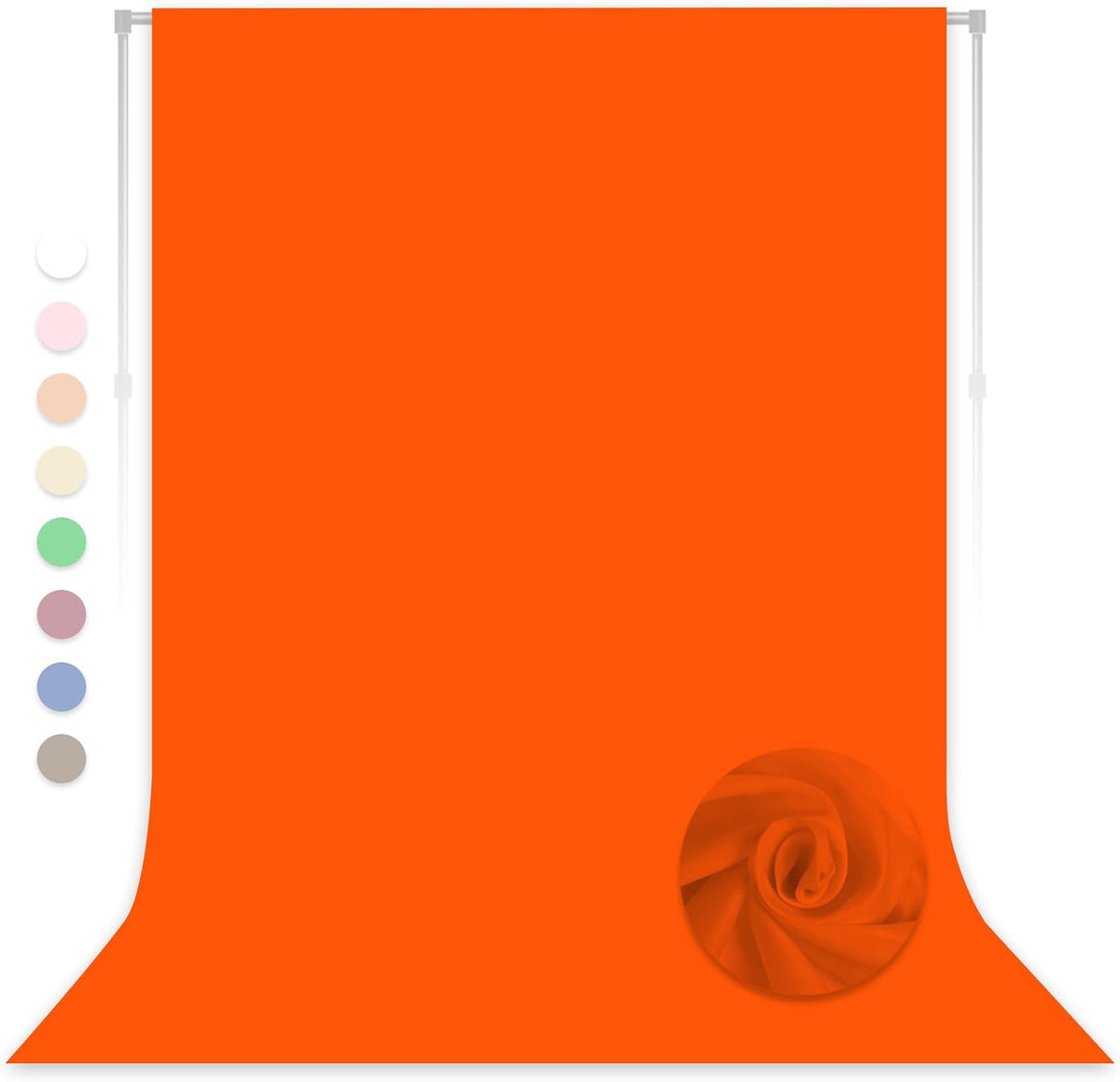 LYLYCTY 5X7 Orange Backdrop for Photoshoot, Professional Photo Backdrop Background Curtain for Product