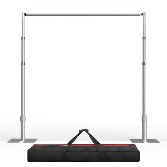 EMART Pipe and Drape Backdrop Stand Kit, 12ftx10ft Heavy Duty Adjustable Photo Background, Metal Frame with Flat Base for Wedding, Birthday Party, Banquet Decorations