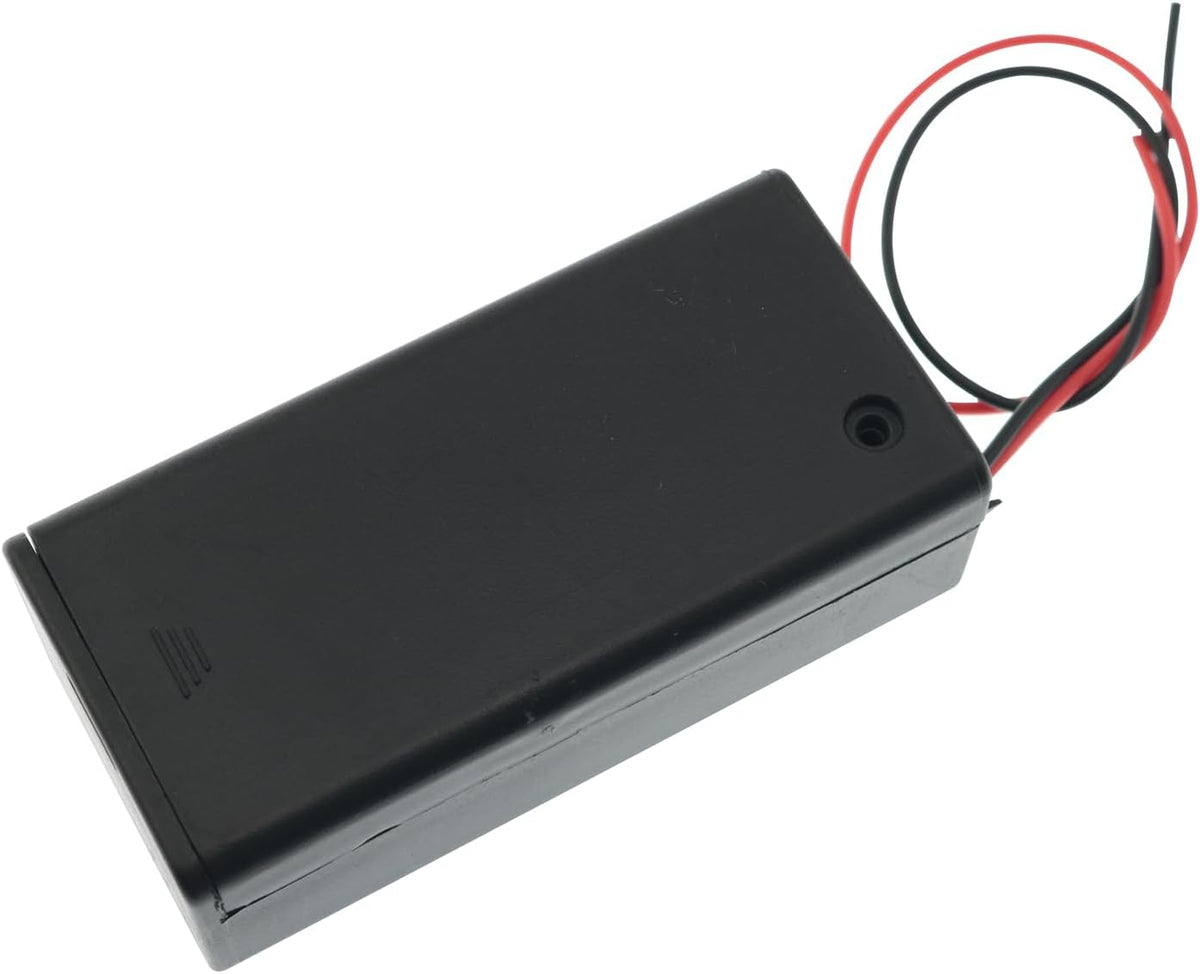 YTgilo 6PCS 9V Battery Box with Cover and Switch Battery Holder with Leads for Student Experiments LED Strip Battery