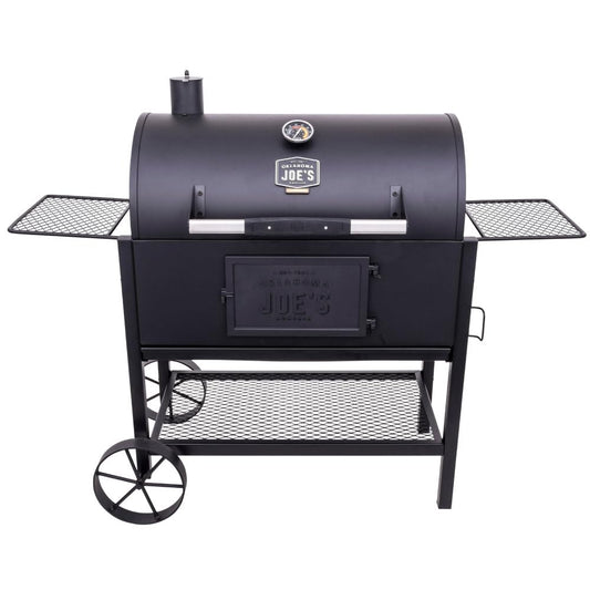 Oklahoma Joe's Judge Charcoal Grill and Smoker with 540 sq in Cooking Area in Black