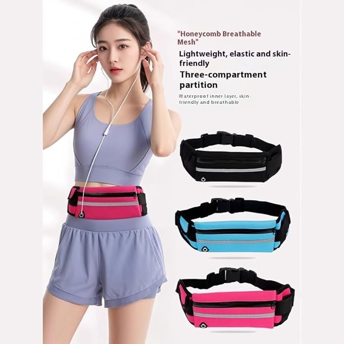 Adjustable Elastic Fitness Fanny Pack for Sports, Running Belt Waist Pack, Waterproof Sports Fanny Pack,Outdoor card wallet，Leisure travel wallet，5 color options available (yellow)