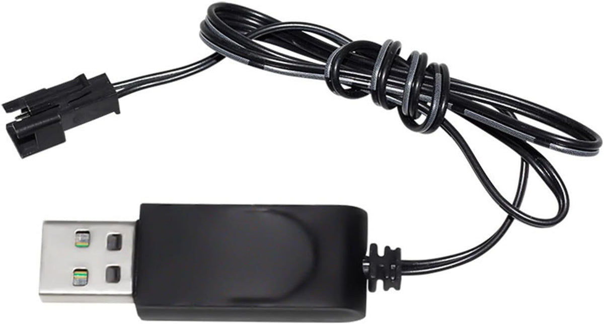 BAIMOQI SM-2P 3.7V 500mAh USB Charger Cable with Connector Plug Lithium Battery USB Charging Cable Output for Remote