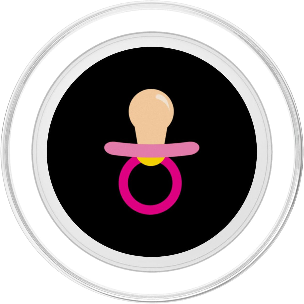 Baby Pacifier Pink Cute Funny Childs Kids Gift Baby Pacifier PopSockets MagSafe PopGrip for iPhone