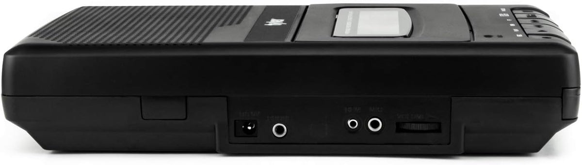 Tyler TCP-01 Cassette 120V Portable Player and Recorder - Retro Shoebox Style Music Device with Stand-Alone Microphone