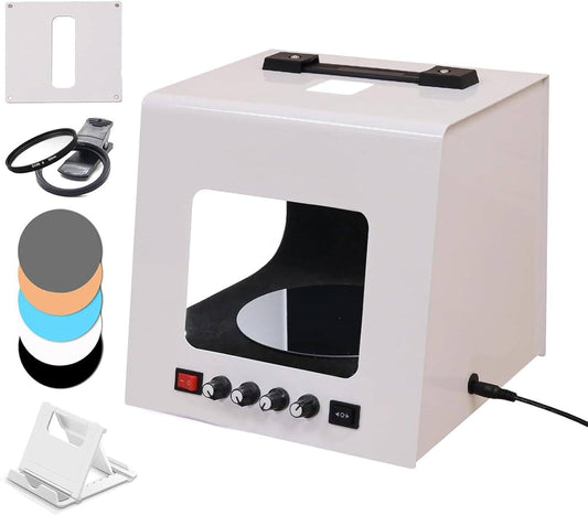 Portable Photo Studio Light Box, Jewelry Photography Box Kit, Jewelry Photography Light Box Kit, 20,000 Lux / 22,000 Lux, Bidirectionally Adjustable Speed, For Small Items Photography Video TB200