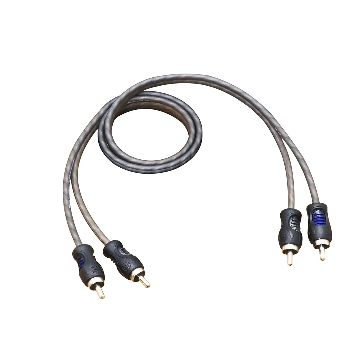 RCI21 100% 1ft 2-Channel RECOIL Oxygen Free Copper RCA Audio Cable, Twisted Pair with Noise Reduction