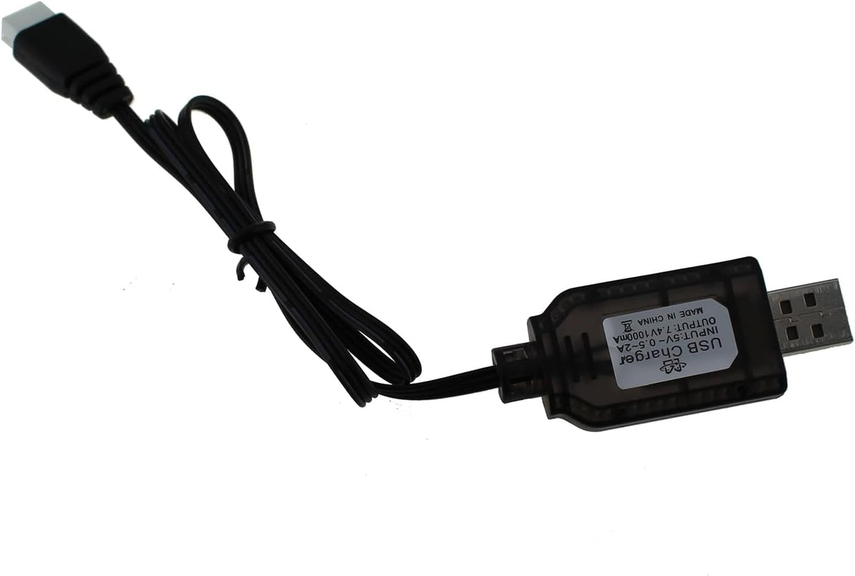 TAODAN 7.4V XH-3Pin USB Charger Cable with Plug Circuit Protection Compatible with Remote Controlled