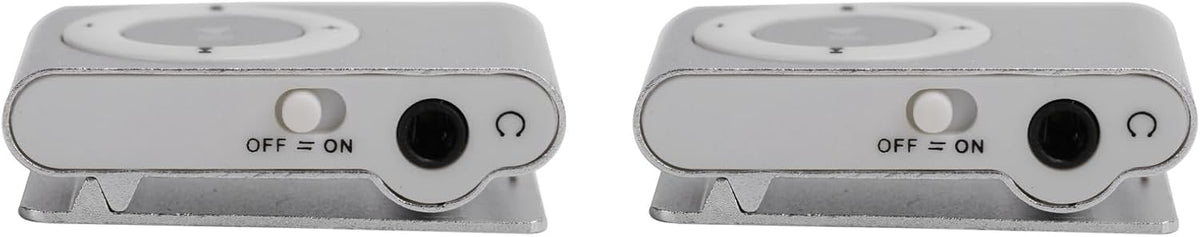 SUNGOOYUE MP3 Set, 2pcs MP3 Music Player Portable Aluminum Alloy Digital Music Media Player Mini Back Clip Player