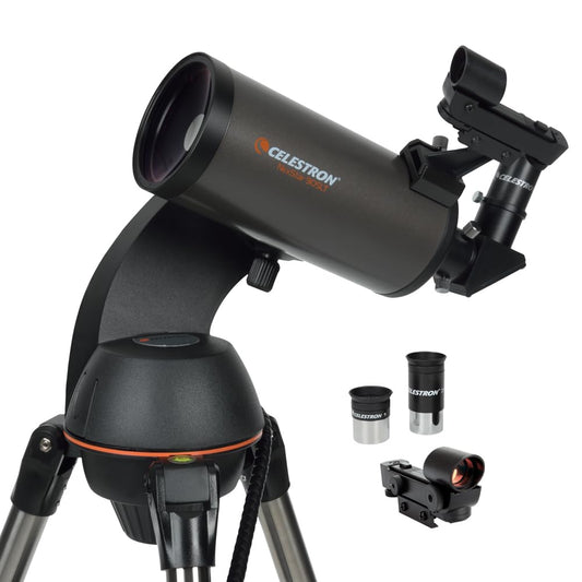 Celestron NexStar 90SLT-Mak Portable Computerised Maksutov-Cassegrain Telescope with Quick-Release Fork-arm Mount, Accessory Tray and 'Starry Night' Special Edition Software, Grey