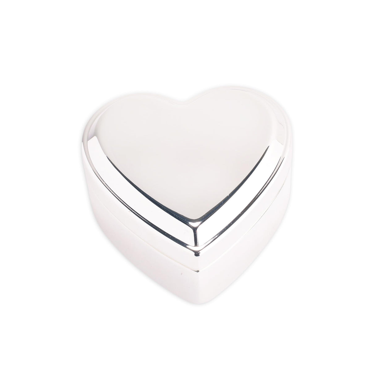 Cherished Moments Heart Shaped Jewelry Keepsake Box for Jewelry, Trinkets or Special Treasures, Silver Toned