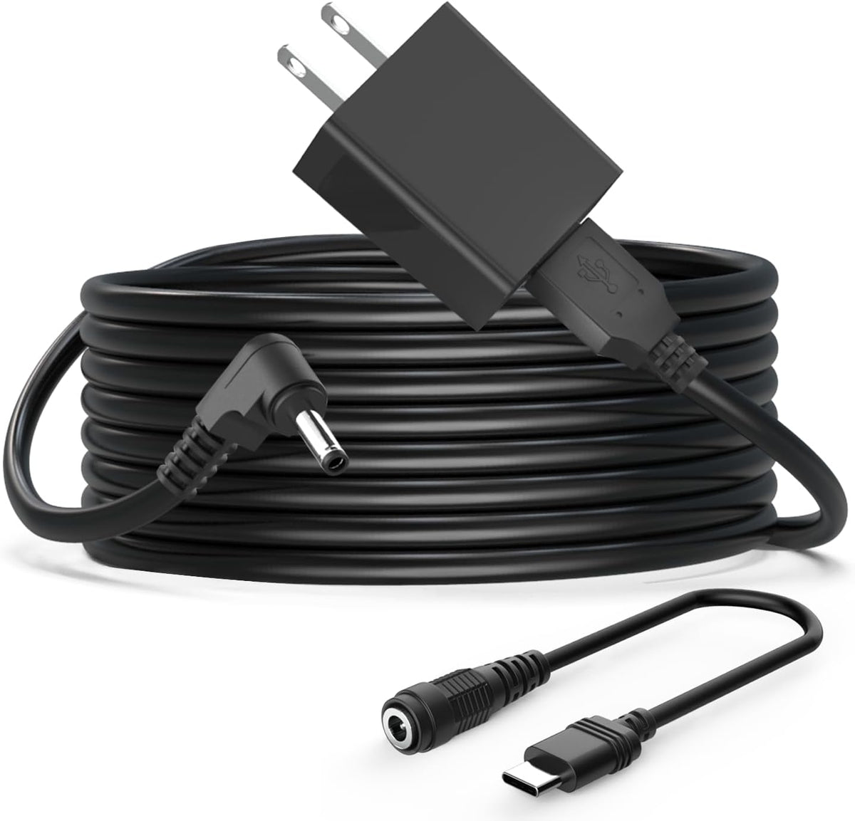 Cordro 13.2FT 3rd Gen/2nd Charger Cable Power Adapter Compatible with Ring Stick Up Cam Battery/Plug-in Gen & Ring Pan