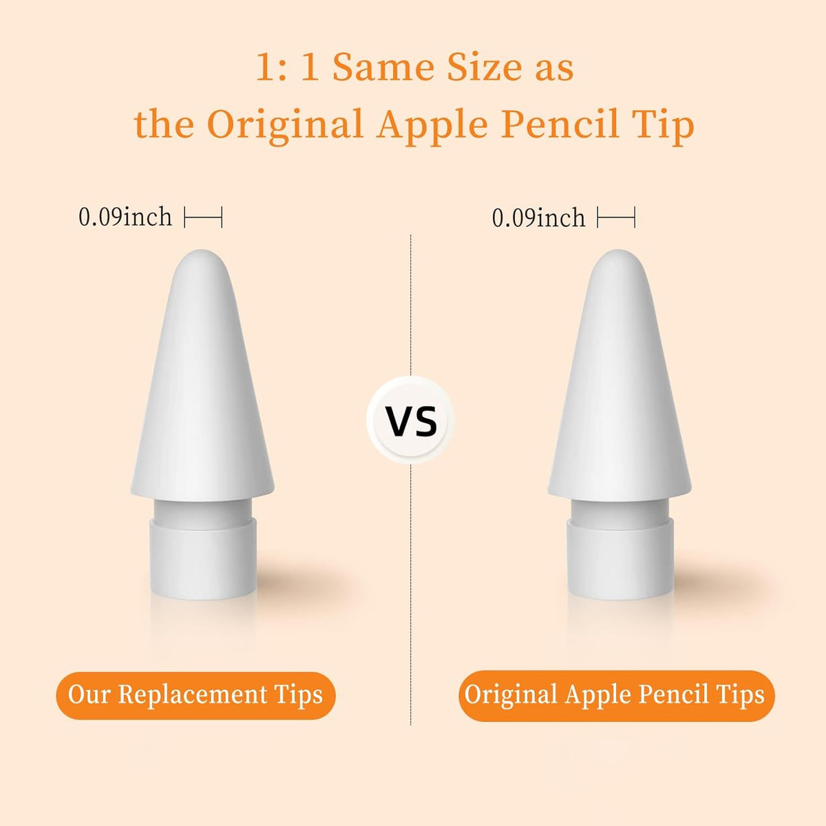 Abiarst 1st/2nd 2/1 (20-Pack) Replacement Tips Compatible with Apple Pencil Gen, Pencil Nibs for iPad Pro Pencil Gen