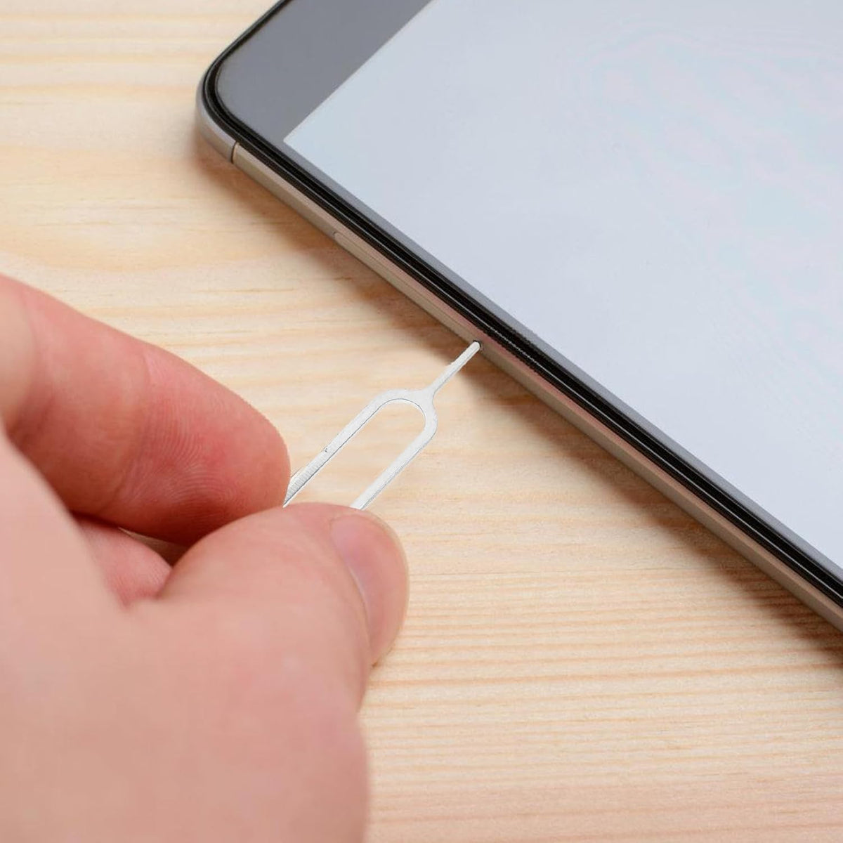 500pcs Kichvoe Universal Sim Card Ejector Tool Pins Needles for Smartphones and Tablets Silver Removal Tool for Phone