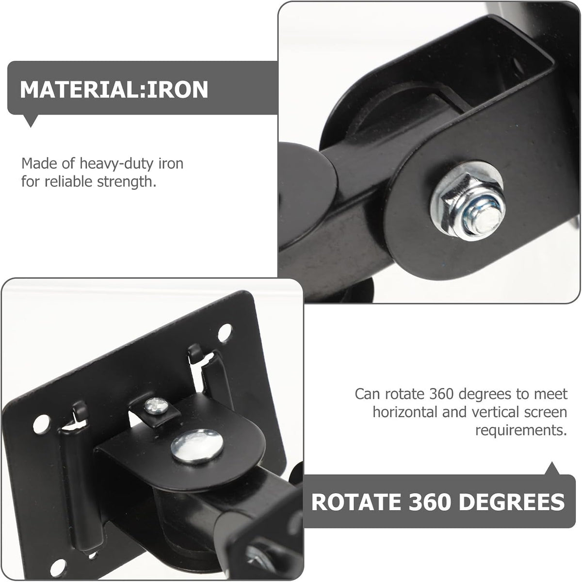 WATIIFUFU 14-27 Inch 360-degree Rotatable Tv Wall Mount Bracket Metal Shaft Swivel Small Flat Screen Tv Stand Mount