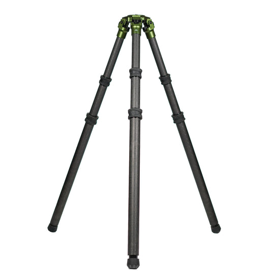 FatBoy Tripods Elevate 3 Section Tripod - Carbon Fiber and Aluminum Tripod with Durable Frame, Lightweight, Stable Design, Bubble Level, Adjustable Legs, and Hands-Free Operation for Hunting, Shooting
