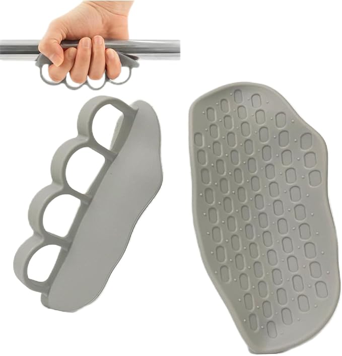 Ergonomic Finger-Sleeve Gym Grip Pads,Anti-Slip Palm Protectors for Weightlifting,Dumbbells,Pull-Ups，Fitness Gloves– Unisex(Black/Grey/Red)