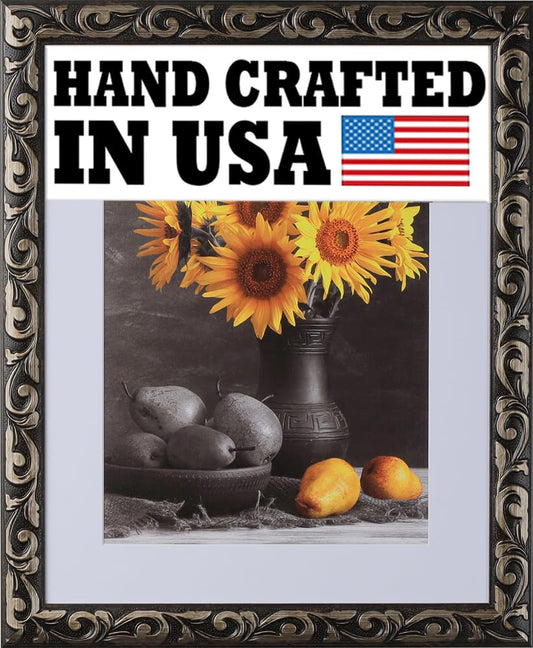 Picture Frames 30x48 Frames 1-5/8" 30x48 Poster Frame,30 x 48 Bronze Picture Frame for Wall Mounting, Large Frame Ornate 48x 30 Canvas Oil Painting Frames Gothic Vintage Antique Luxury 4317 .Baroque Wood Alternative-Polystyrene for Photo,Diploma,Puzzle,TV