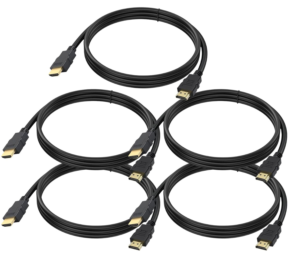 Vorothin 4K 3 5-Pack, 3FT 4K@60Hz, 2.2, 3D, CL3 PS5, PS4, HDMI Cable FT HDMI Cord Shielded HDMI Cord Support HDCP HDR