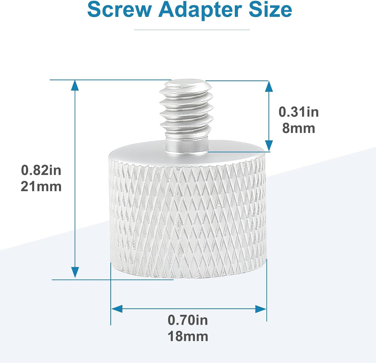 5/8" 1/4" Mic Stand Adapter Female to Male, Microphone Screw Adapter, Thread Conversion Connector for Microphone Mount