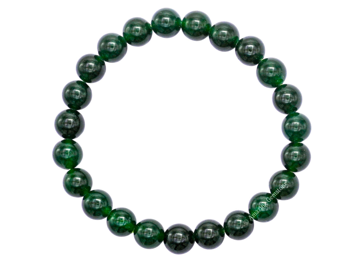 Amazing Gemstone Jade Bracelet, Green Jade Stretchable Beaded Bracelet, Unisex Adult Gift, 7 to 10.5 Inches