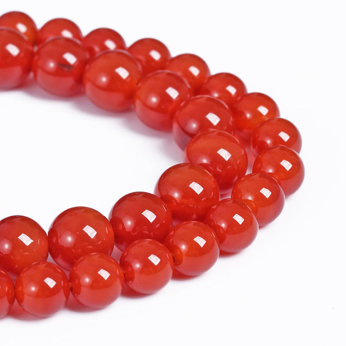 8MM 46PCS Natural Stone Red Agate Loose Beads for Jewelry Making DIY Bracelet Semi Precious 1 Strand