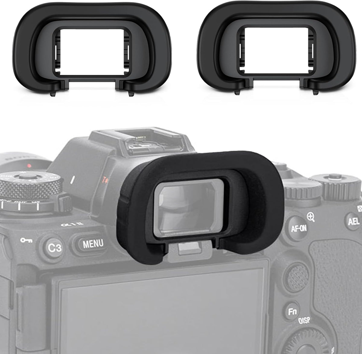 2 Pack FDA-EP21L A7IV A7RV Soft Silicone Camera Eyepiece Eyecup + Eyecup Eyepiece, Camera Viewfinder Eyeshade
