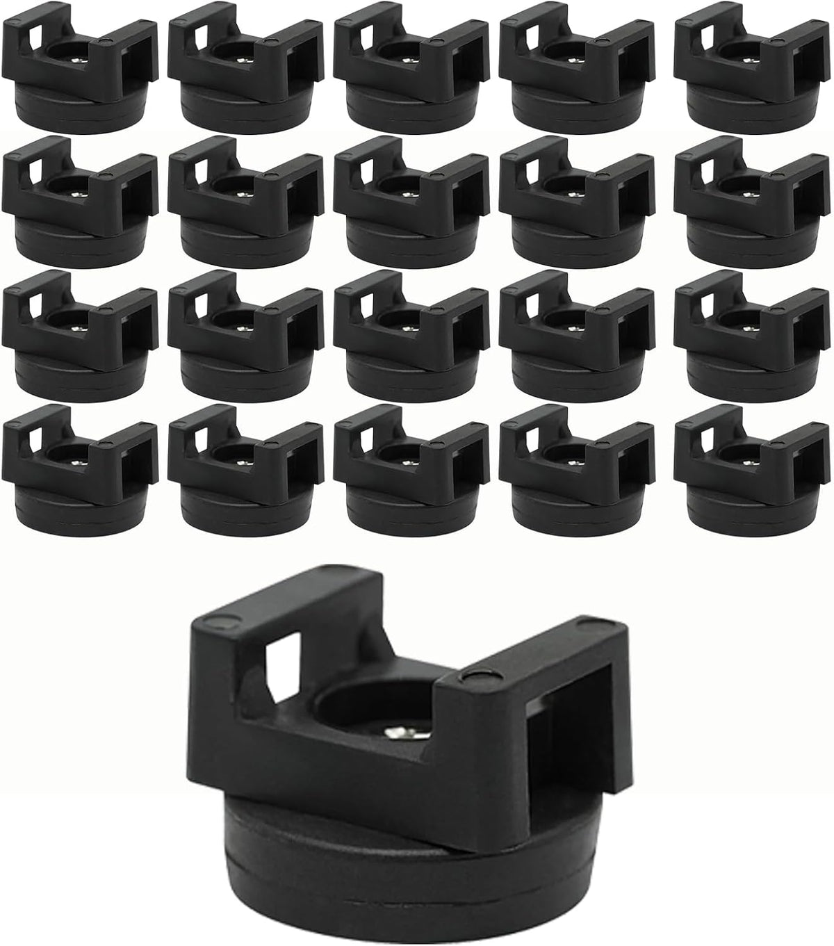 Mefape 20Pcs Magnetic Zip Tie Mount, Cable Zip Tie Base Wire Clips for Cables Management, Heavy Duty Multipurpose Ties
