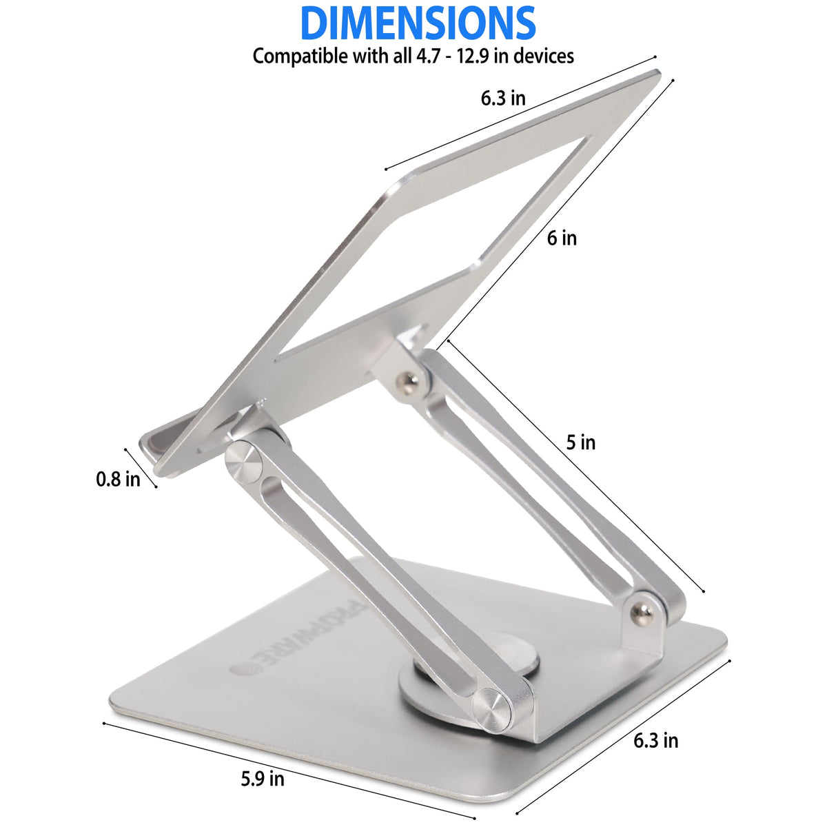 Propware Swivel Tablet Stand for iPad/Kindle/PS/Switch/iPhone 13"-4.7" Holder, Adjustable Tablet Stand for Desk, Kitchen, PC Office Accessories for Desk, Men, Women, iPad Accessories