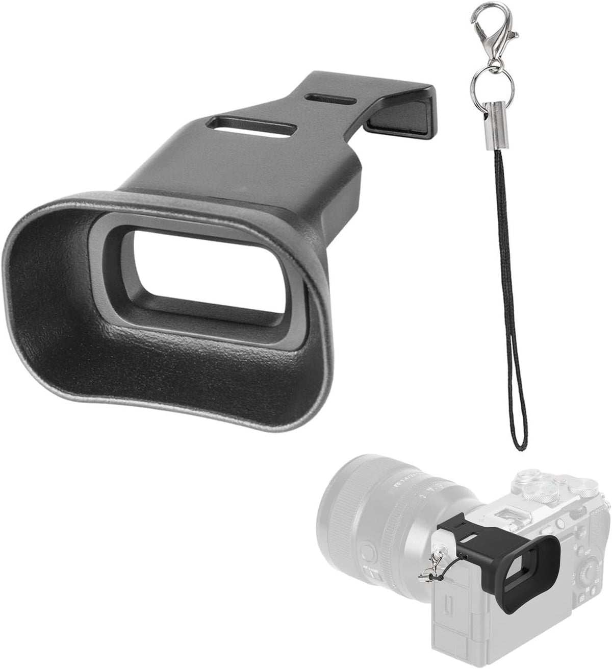 JINPIAOPIAO A7C A7CR Soft Silicone Viewfinder for II Camera Enhances Stability Comfort with Anti Loss Lanyard