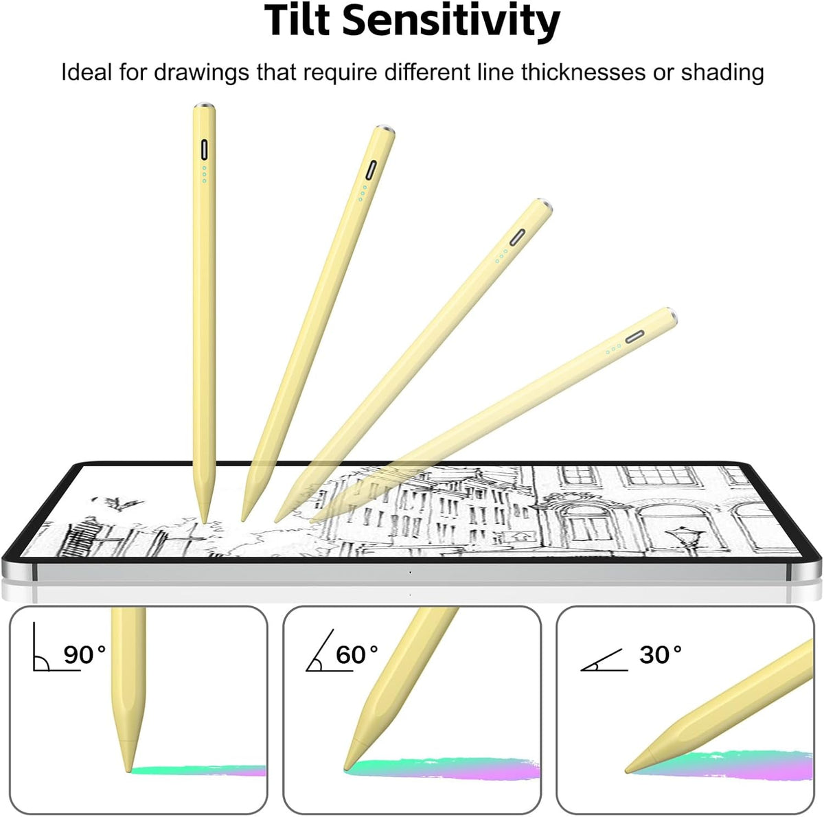 Aspaper 2026-2018 13mins 11th (A16)/10/9/8/7/6 11"/12.9"/M4/M5, 3/4/5/M2/M3/M4, 7/6/5 Stylus Pen for iPad with Fast