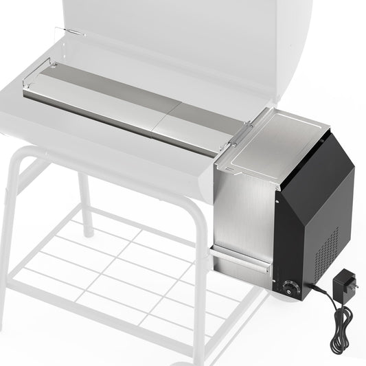 Gravity Smoker Side Firebox Retrofit kit for Char Griller Fire Box Charcoal Barrel Grill Part for Master Forge Chargriller Offset Wood Pellet Smoker Hopper Outdoor Camping Grilling Cooking Accessories
