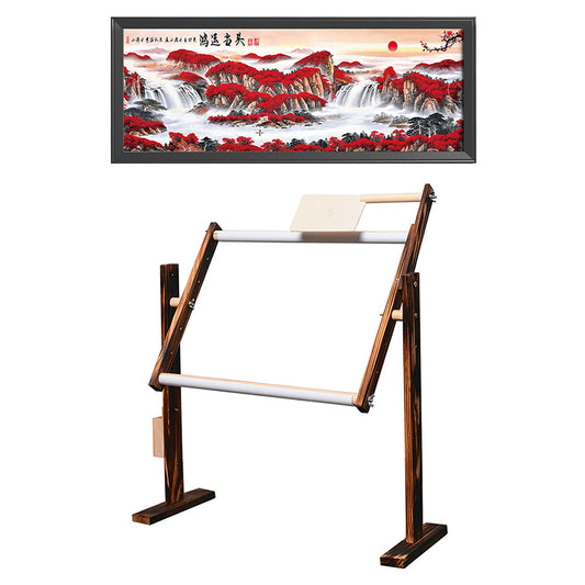 Cross Stitch Frame Solid Wood Cross Stitch Frame Adjustable Embroidery Stand,Rack Desktop Embroidery Floor Stand Handmade Tools 50 * 40cm