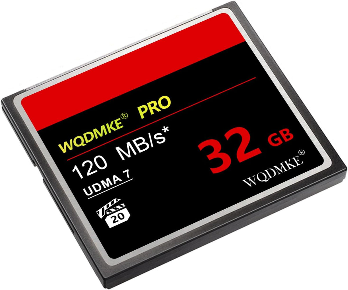 WQDMKE 32GB 120MB/s CF Memory Card UDMA Speed Up to Camera Cards