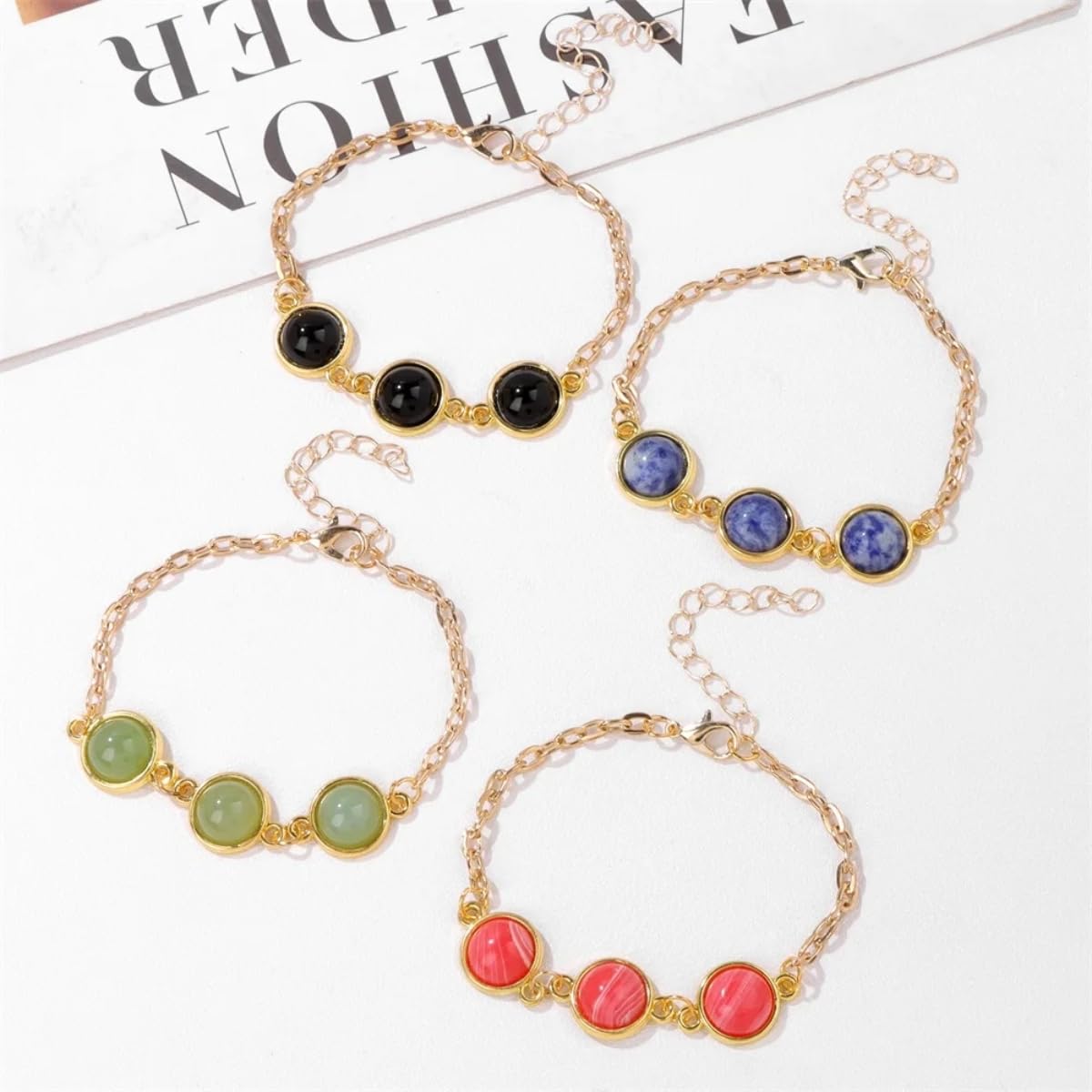 2TTFishoo 20pcs 4mm Natural Stone No Hole Lapis Lazuli Semicircle Smooth Cabochons Beads Healing Chakra Crystal Stone Bead for Jewelry Making Rings Earrings Necklace Bracelet DIY Crafts