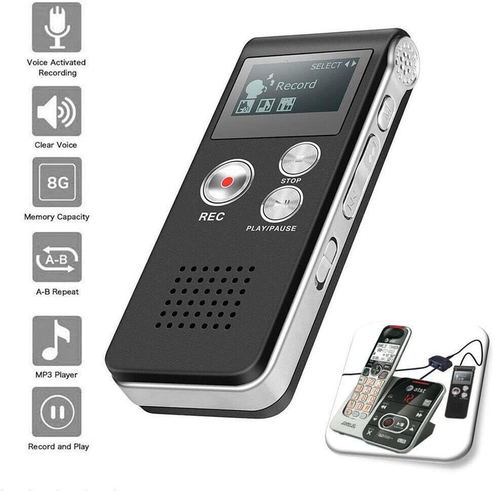TEAMWILL 8GB Paranormal Ghost Hunting Equipment Digital EVP Voice Activated Recorder USB