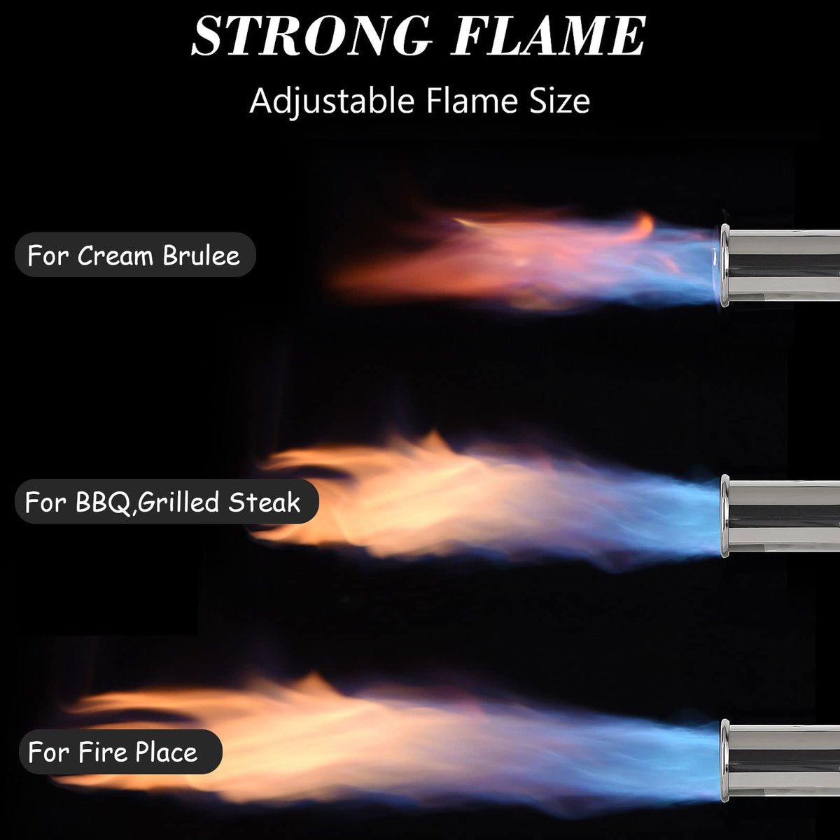 Striludo POWERFUL Grill & Cooking Propane Torch,Sear Torch Sous Vide,Culinary Kitchen Blow Torch,Campire Charcoal Starter,Adjustable Flame Thrower,Fire Gun for Steak,BBQ (Tank Not Included)