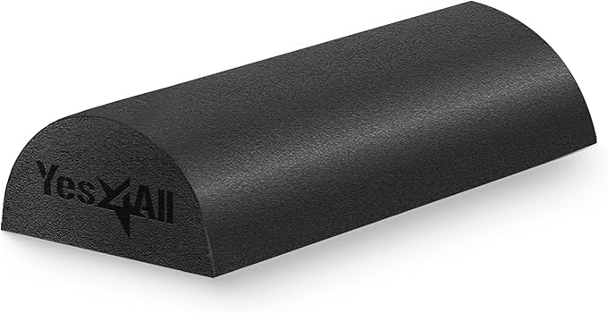 Yes4All Medium Firm Half Foam Rollers for Post-Workout Relaxation, 12/18/24/36 inch PE Foam Roll for Back Massage & Yoga Exercise