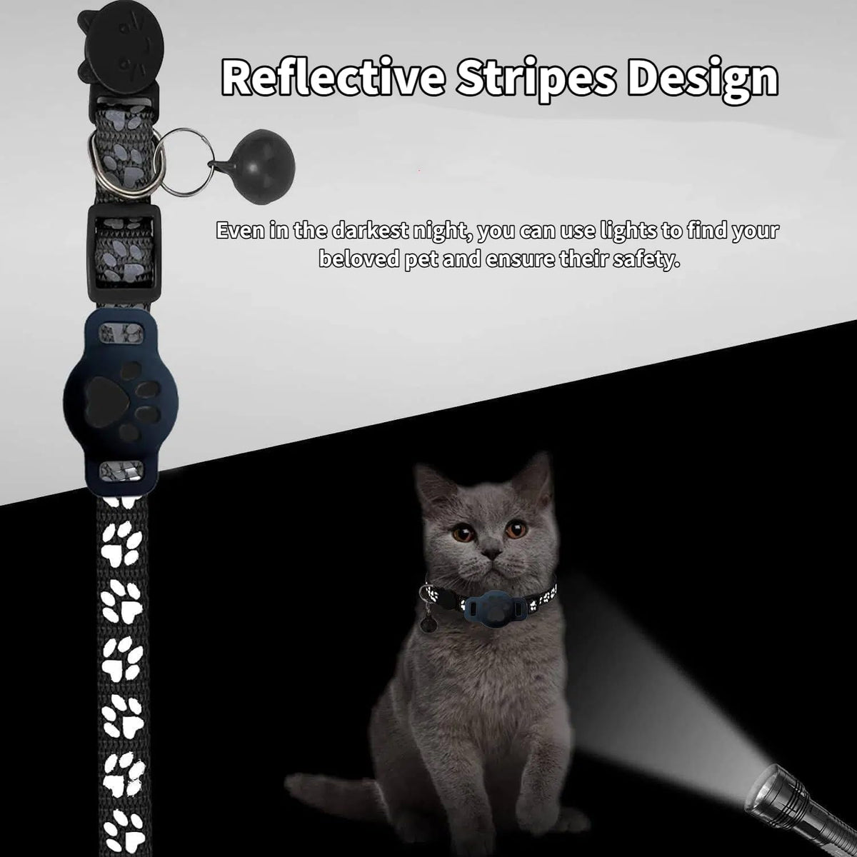 Waterproof GPS Collar for Cats - Pet Tracker Compatible with Google Find My (Android Only), No Monthly Fee. Advanced