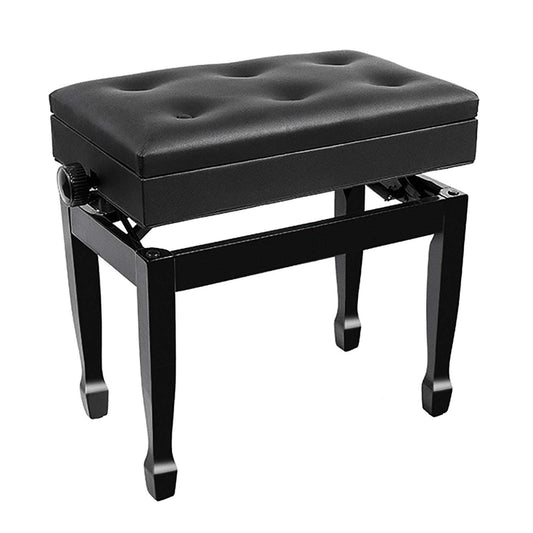 JDXQBLD Luxury Ergonomic Wooden Piano Bench with Soft Leather Seat and Book Storage Compartment Sturdy and Durable Piano Stool