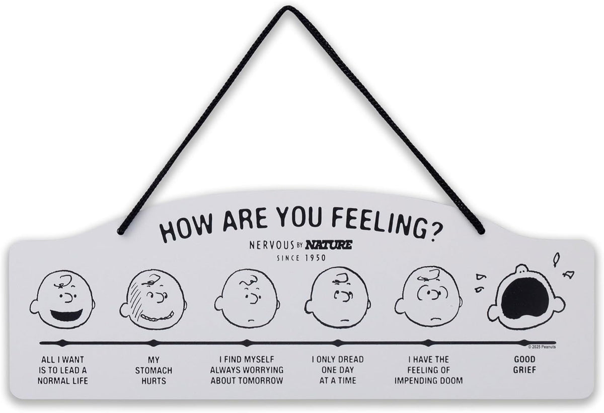Peanuts How Are You Feeling Hanging Metal Sign - Humorous Wall Decor for Home | Perfect Gift Idea