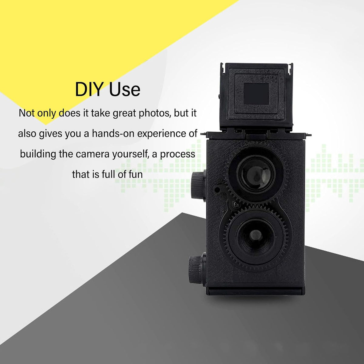 Tangxi 35MM 35MM 135 Dual Lens Film Camera, Vintage Retro TLR, DIY Assembly, Waist Level Viewfinder, Compatible