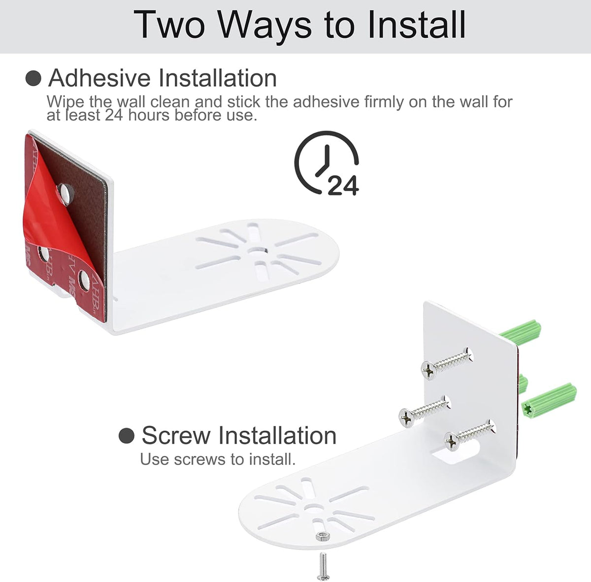 Sumnacon 6PCS Wall Mount Camera Shelf- Metal Small Wall Shelf with Adhesive,Universal Small Floating Shelf for Security