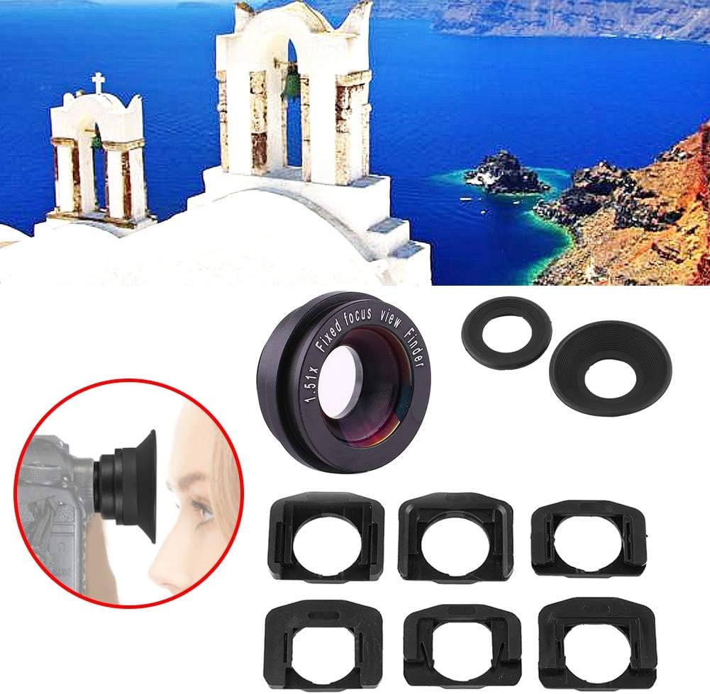 BAODEYOUB 1.5X Fixed Focus Viewfinder Eyepiece Magnifier with Eyecup for DSLR Camera, Durable Optical Glass Magnifier