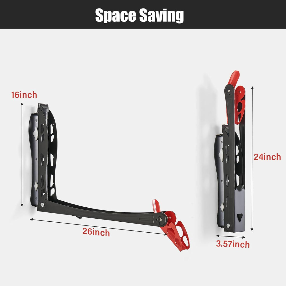Ultrawall BIKEPAL Swivel Bike Rack - Space-Saving Wall-Mounted Storage for Home & Garage