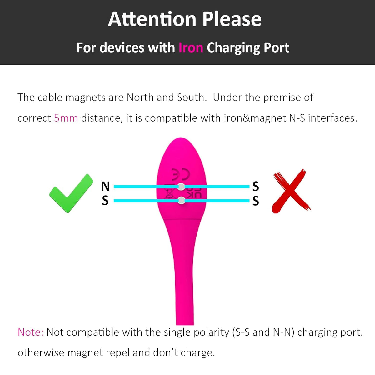 Vebaisa 2 5mm/0.2inch Magnetic USB DC Charger Cable Replacement Charging Cord for Dots Rechargeable Devices